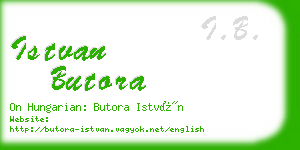 istvan butora business card